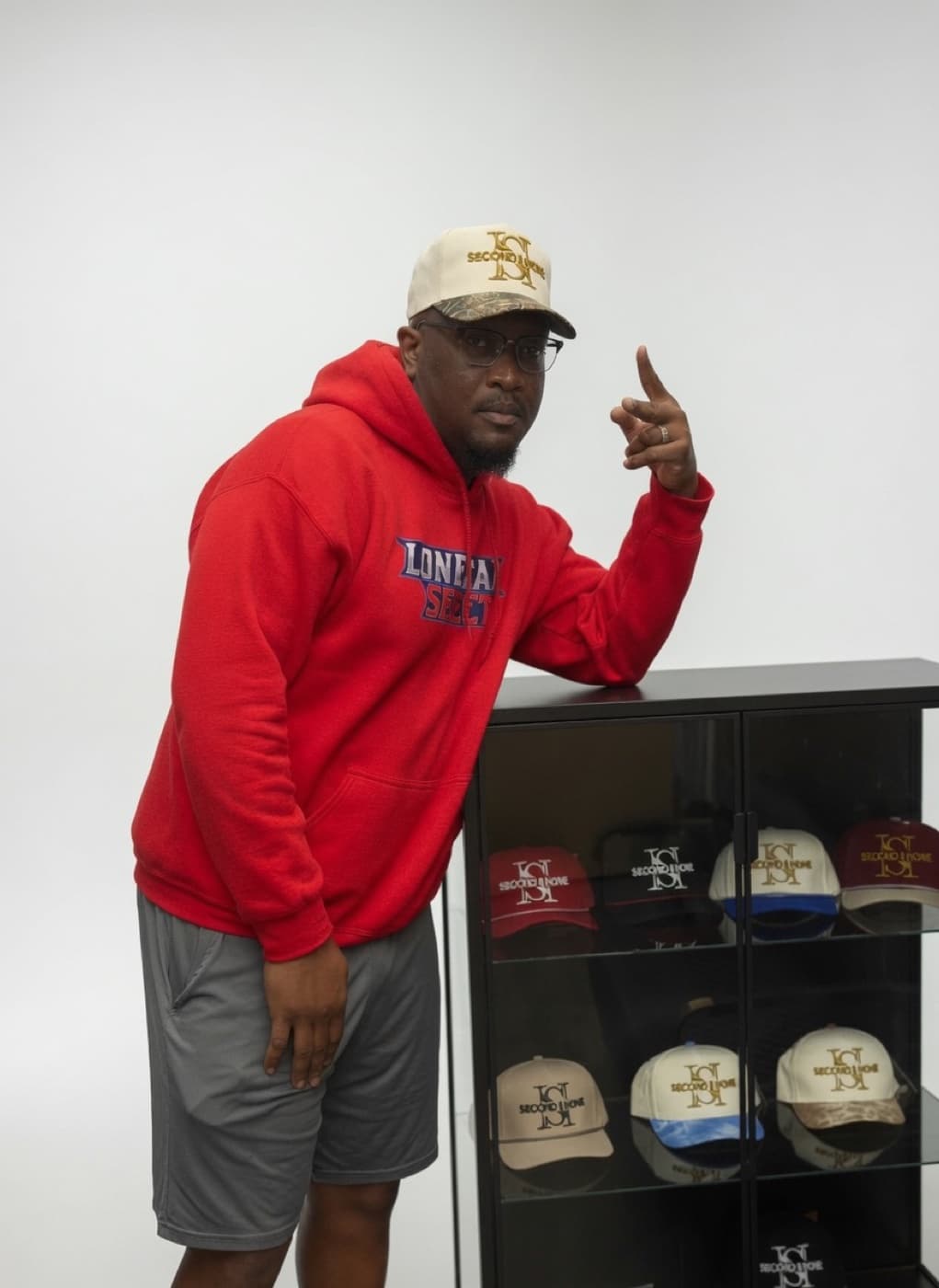 The Second II None cap collection on the rack