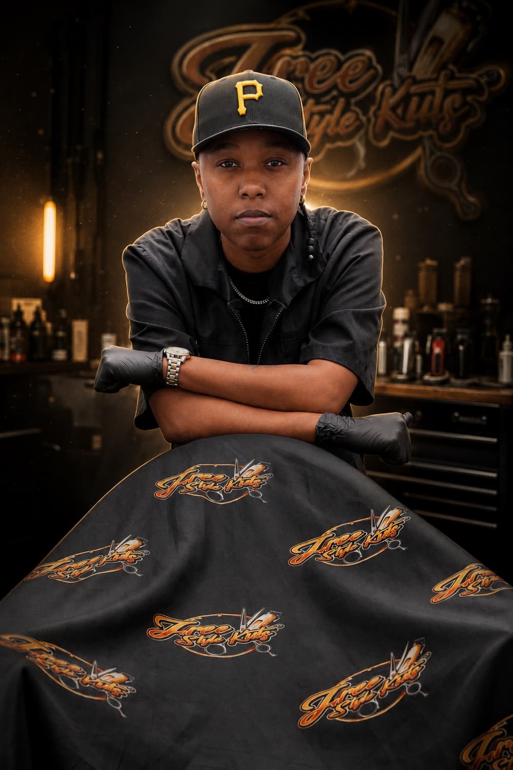 Free in her Free Style Kuts barber suite