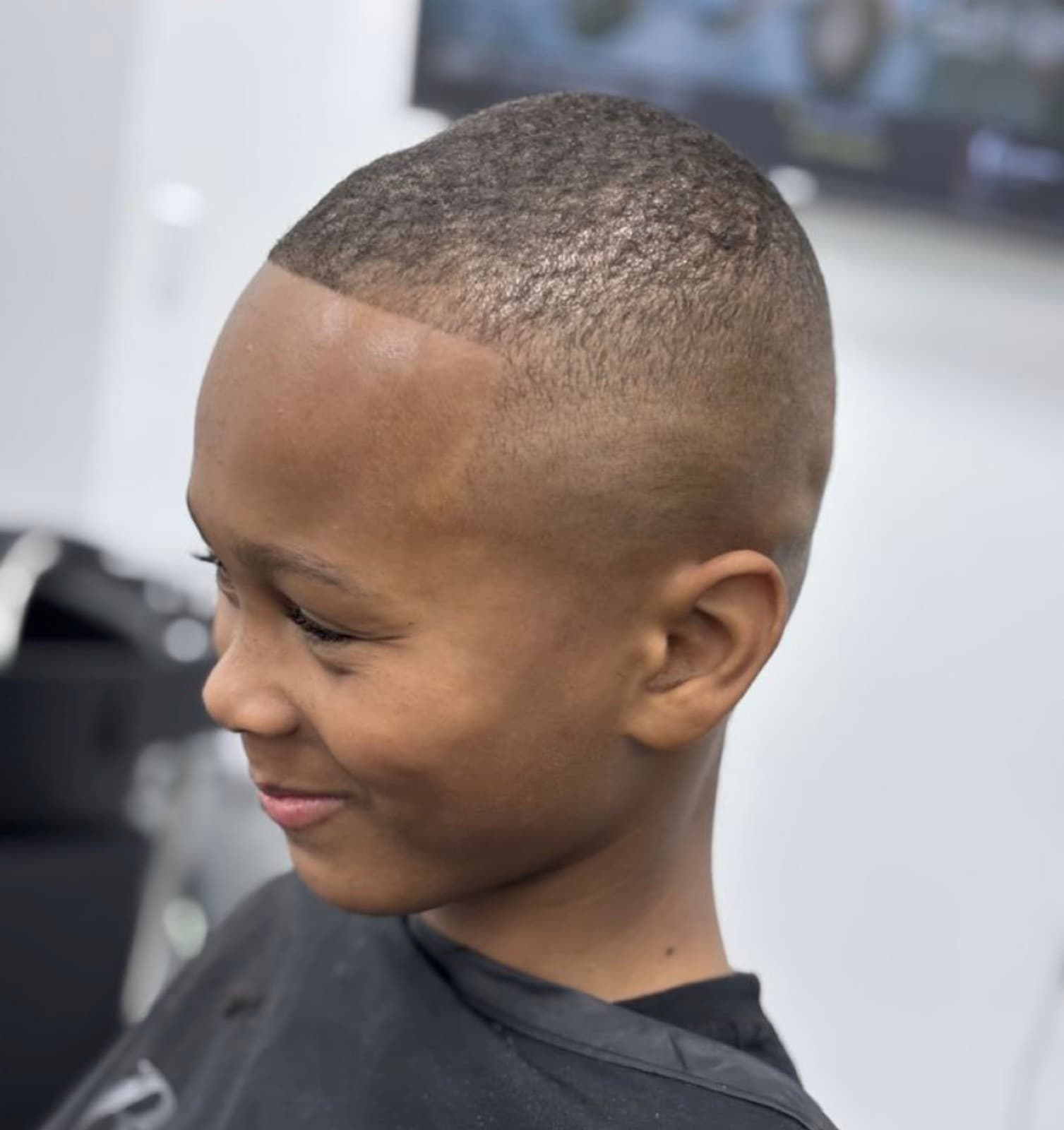 Young client with a fresh fade and line-up